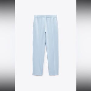 zara light blue ankle pants, slim fit